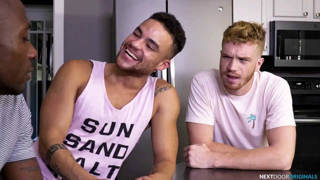 Beaux Banks has anal sex with two muscular black men during a game night