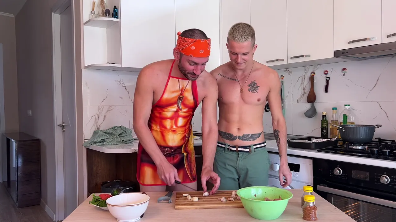 Gay reality star Falcon Al deepthroats and gets fucked bareback anal by horny guest