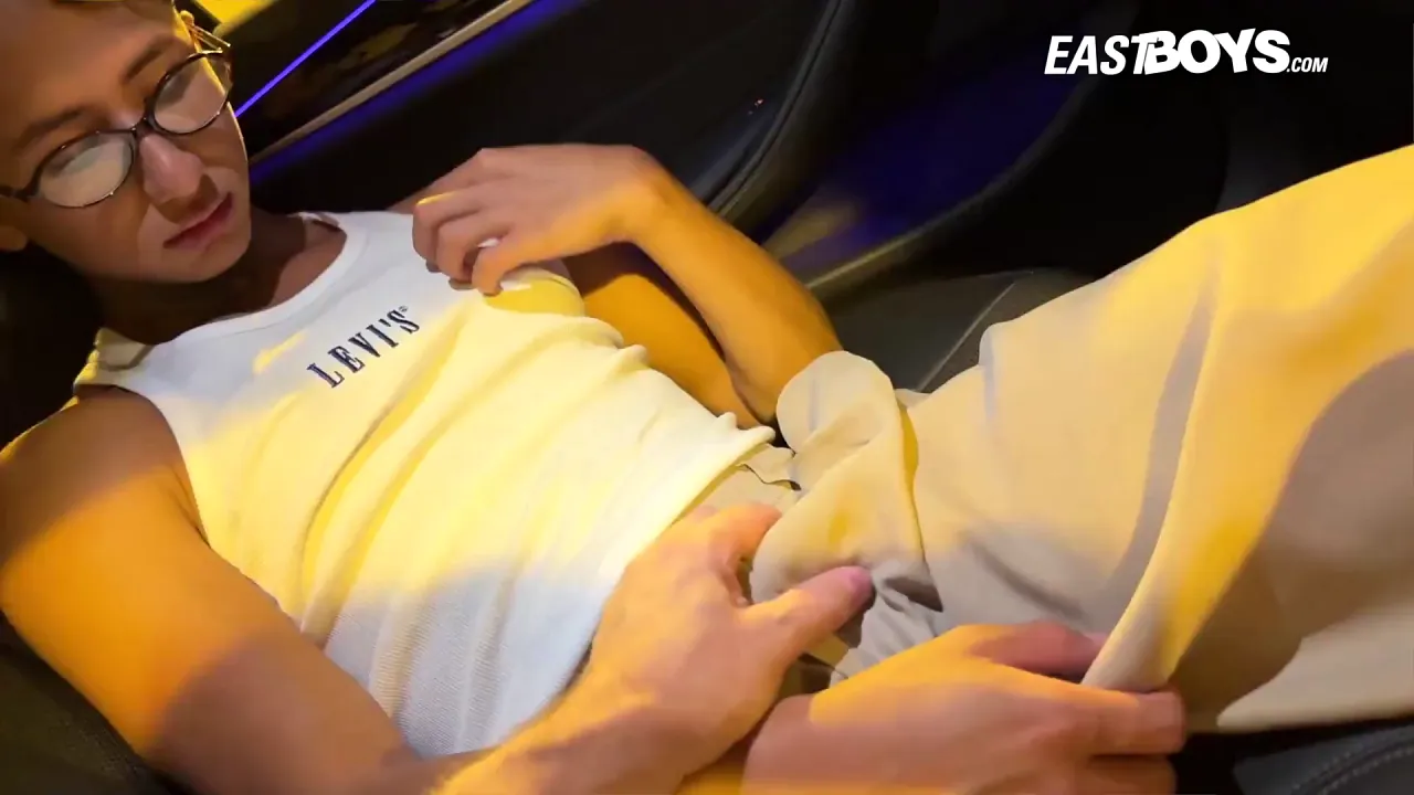 Latino college guy with big uncut cock gets a handjob