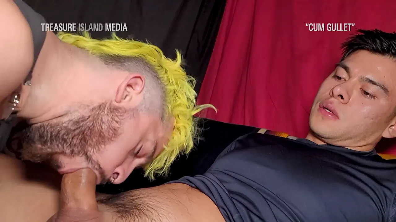 Gay tattooed men blow big dicks in interracial blowjob compilation