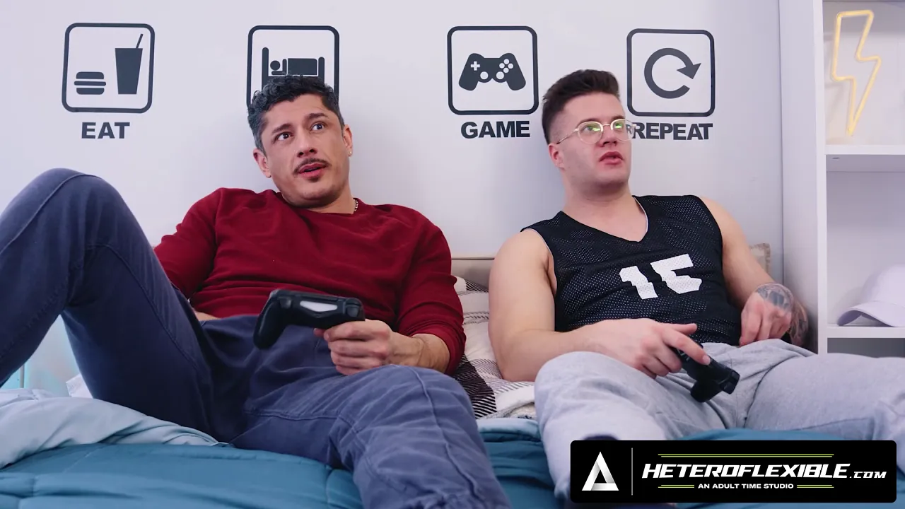Straight neighbor anal creampied by hung gay man