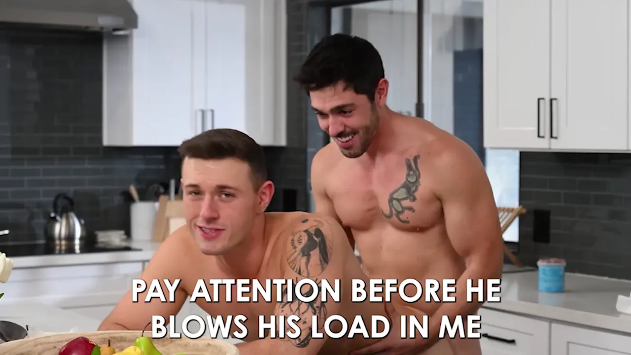 Next Door Studios: Oliver Marks gets a surprise lap dance and gay fuck from his muscular