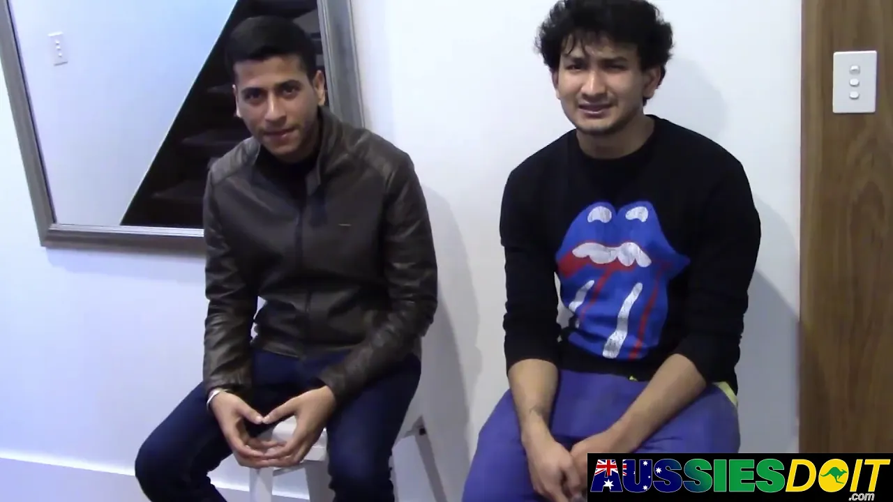 Gay couple Jaden and Rahul have sex after giving each other blowjobs
