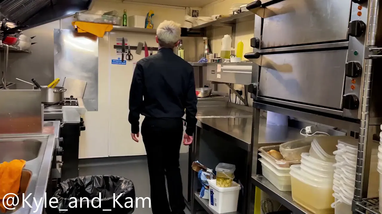 Head chef fucks young twink in the restaurant kitchen