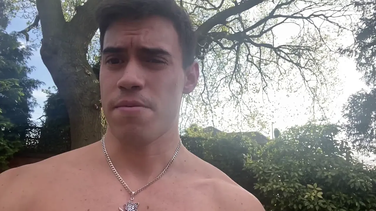 Gay Latino solo male naked workout
