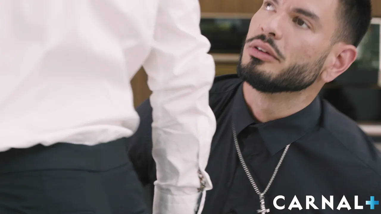 Priest Nico Zetta dominates, rims and fucks hot gay bottom Dex Devall