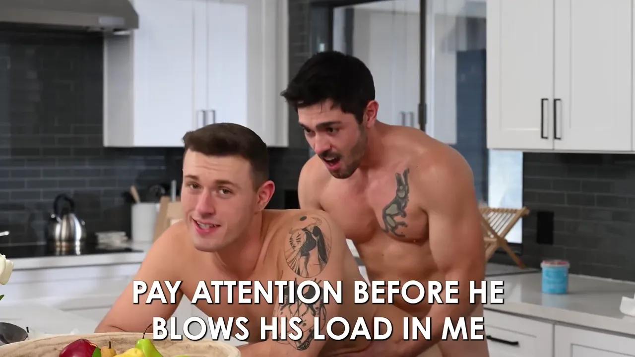 Tom Harris fucks Snobby Cian Lee while Kai watches from the doorway