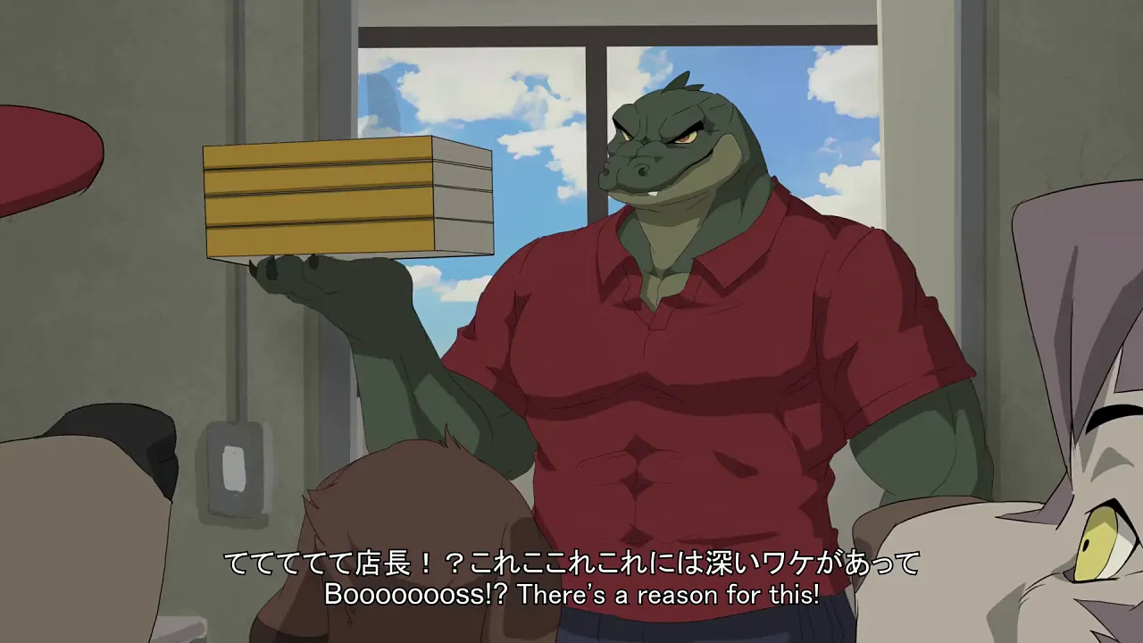 Gay cartoon pizza delivery guy gets fucked