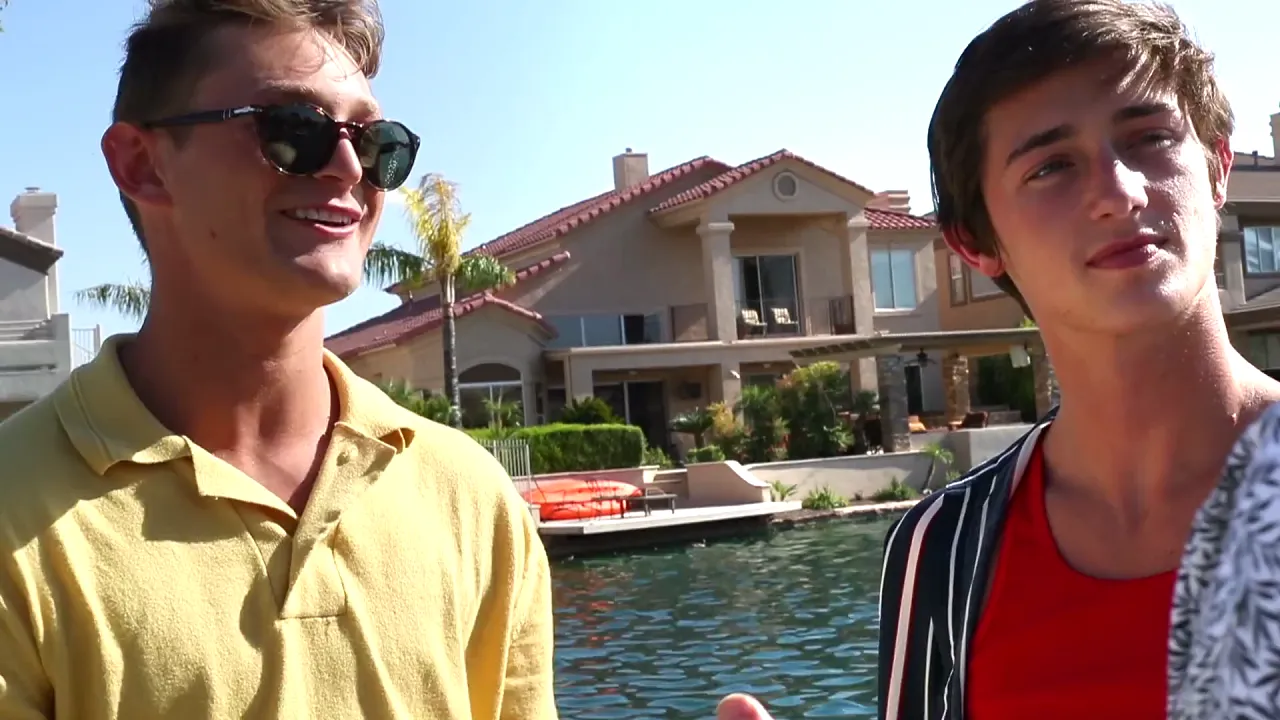 Helix twinks garrett, silas & dallas in a raunchy 3-way vacation fuckfest