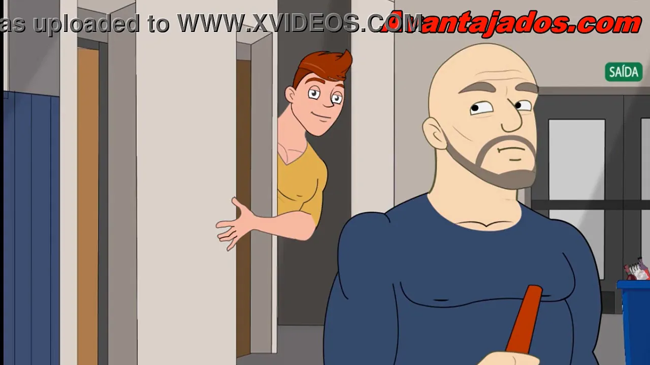Horny janitor animated gay porn