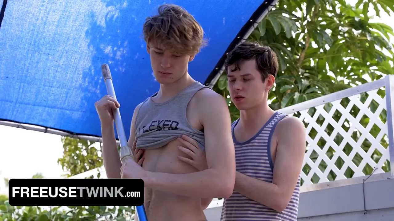 Twink Dakota Lovell gets fucked hard bareback by daddy Nicholas Ryder for doing chores