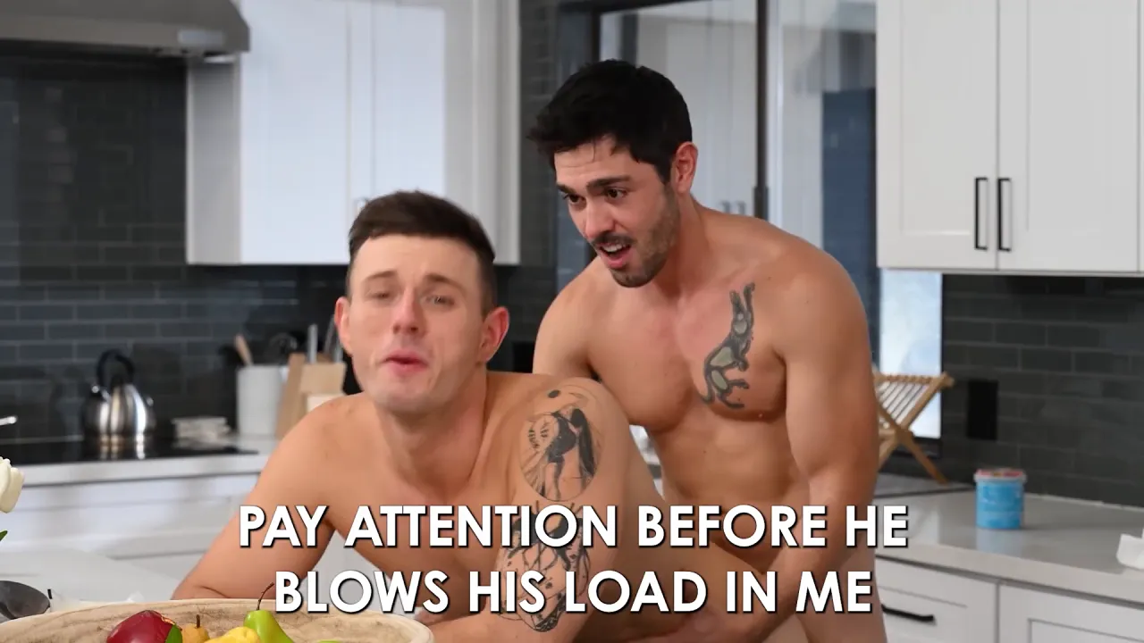 Gay hunks Reese Rideout and Ryder Owens have bareback sex with big cocks