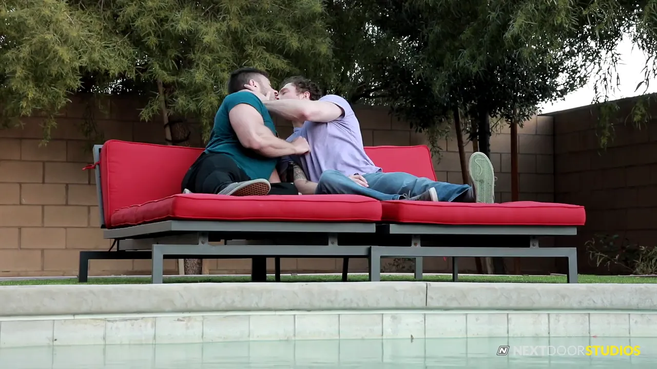 Straight best friends Markie More and his husky jock buddy fuck their wives together