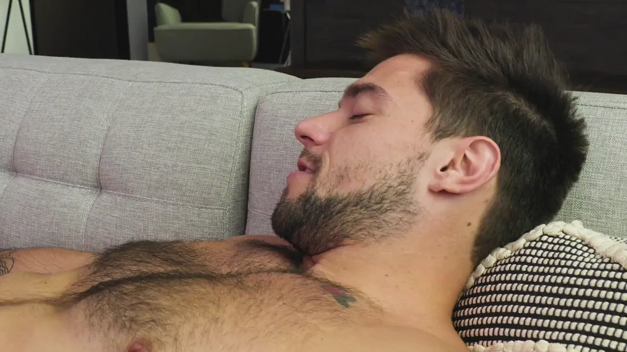 Muscle jock pegs sexy guy bareback before giving him a big-dick blowjob