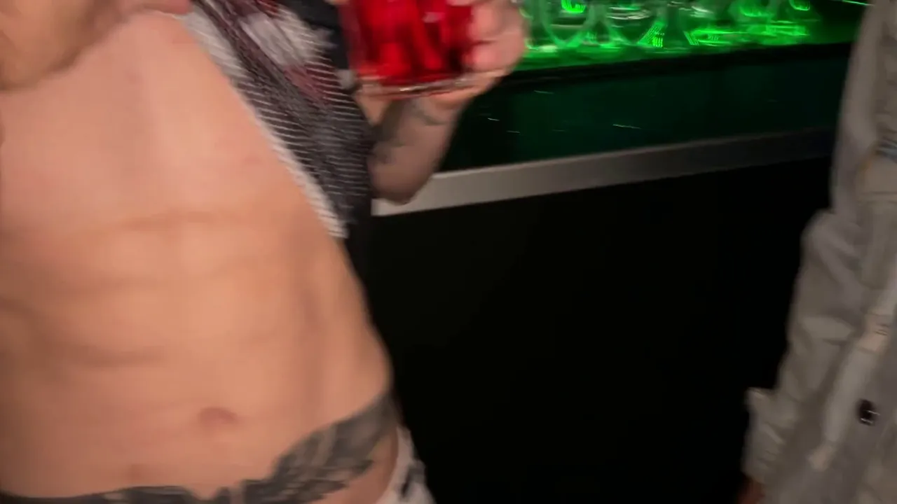 Sweet fag couple fucked and cummed by stranger in dark room