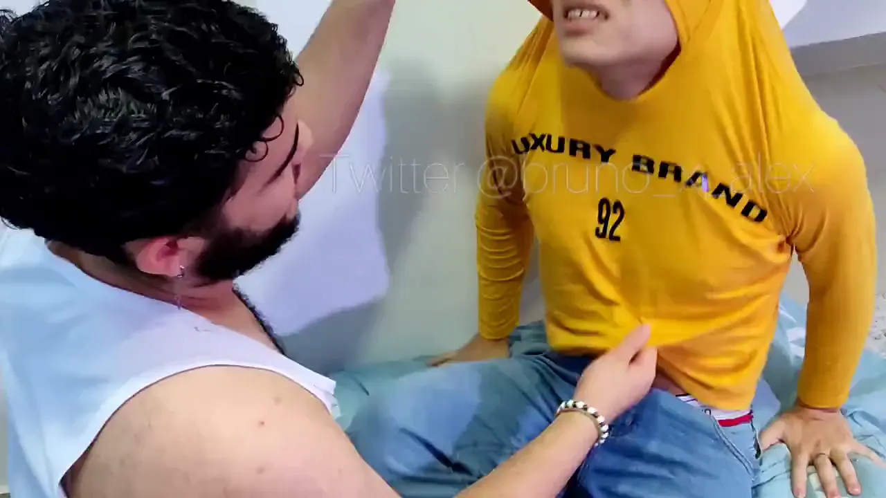 Muscle bear humiliates twink by giving him an intense wedgie