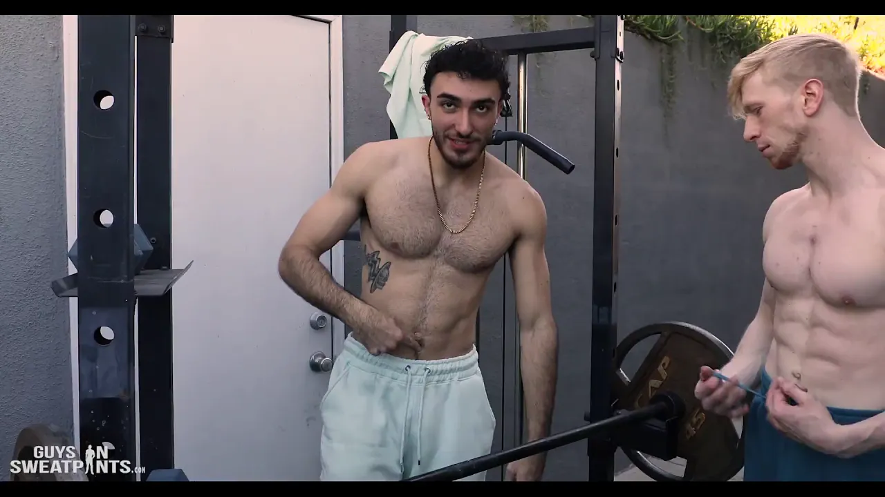 Muscular tattooed twink Gino Zanetti gets a big bareback cock in his welcome hole and