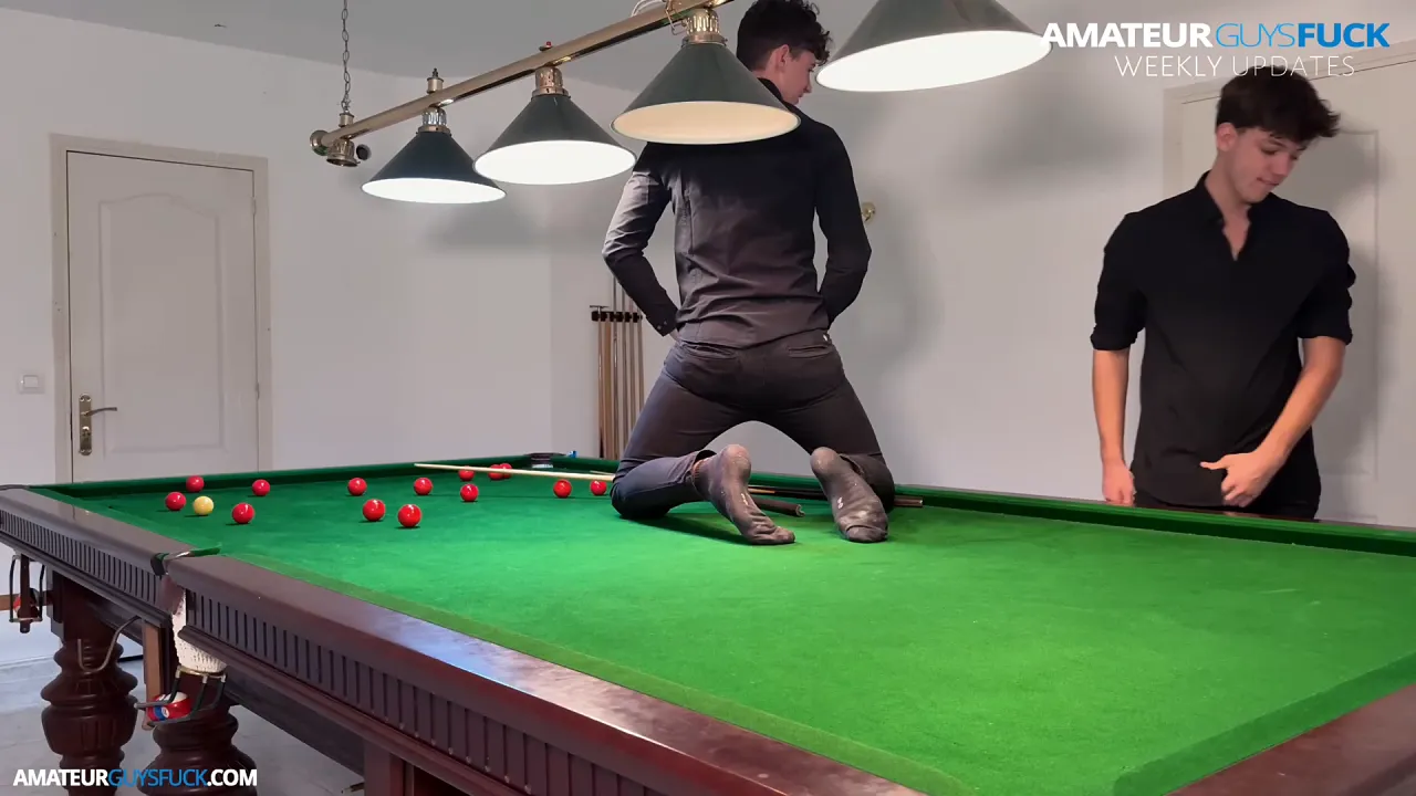 Gay college twinks take turns shoving each other's big uncut dicks up their asses
