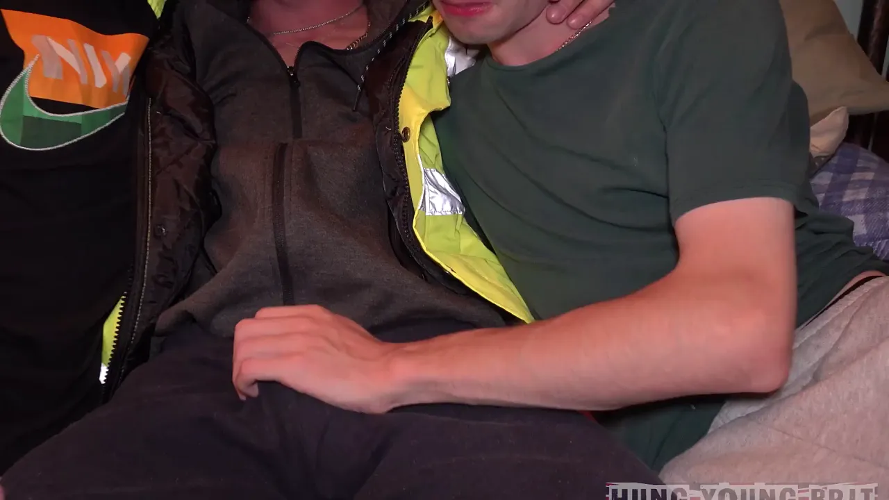 Hairy armpitted funfair lad has rough bareback sex with twink holes