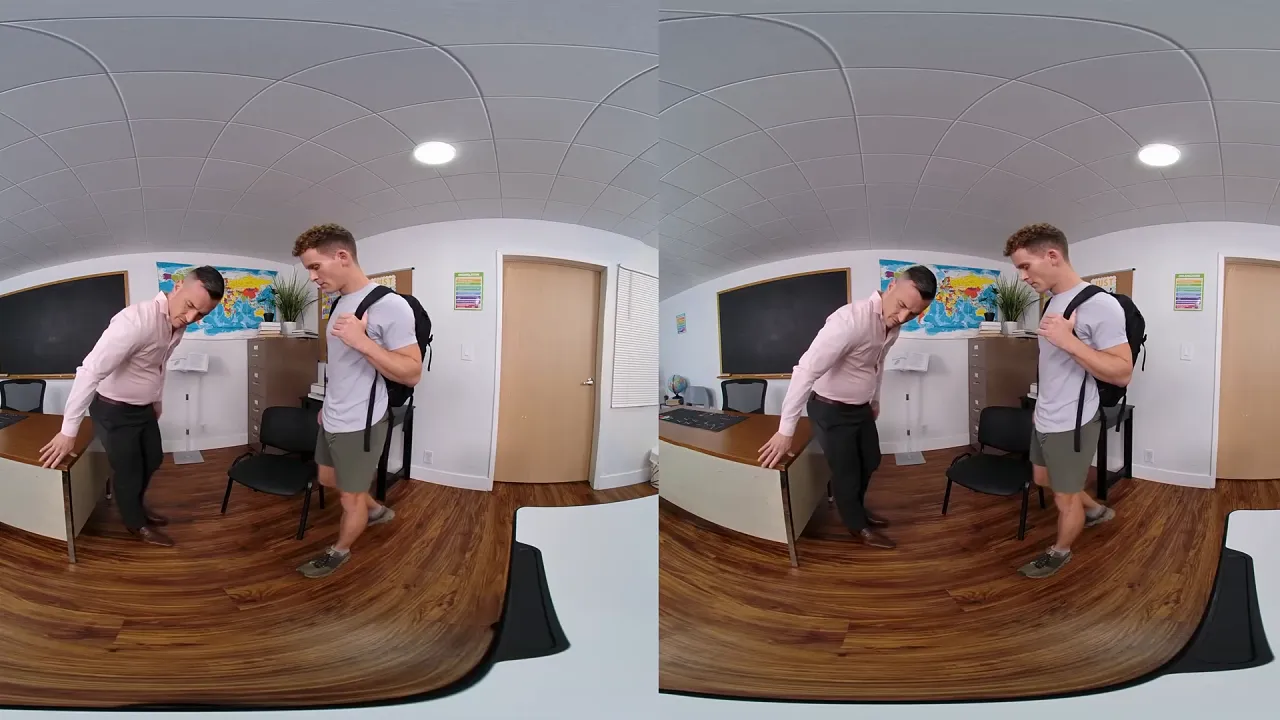 Gay college student gives blowjob to try pass class