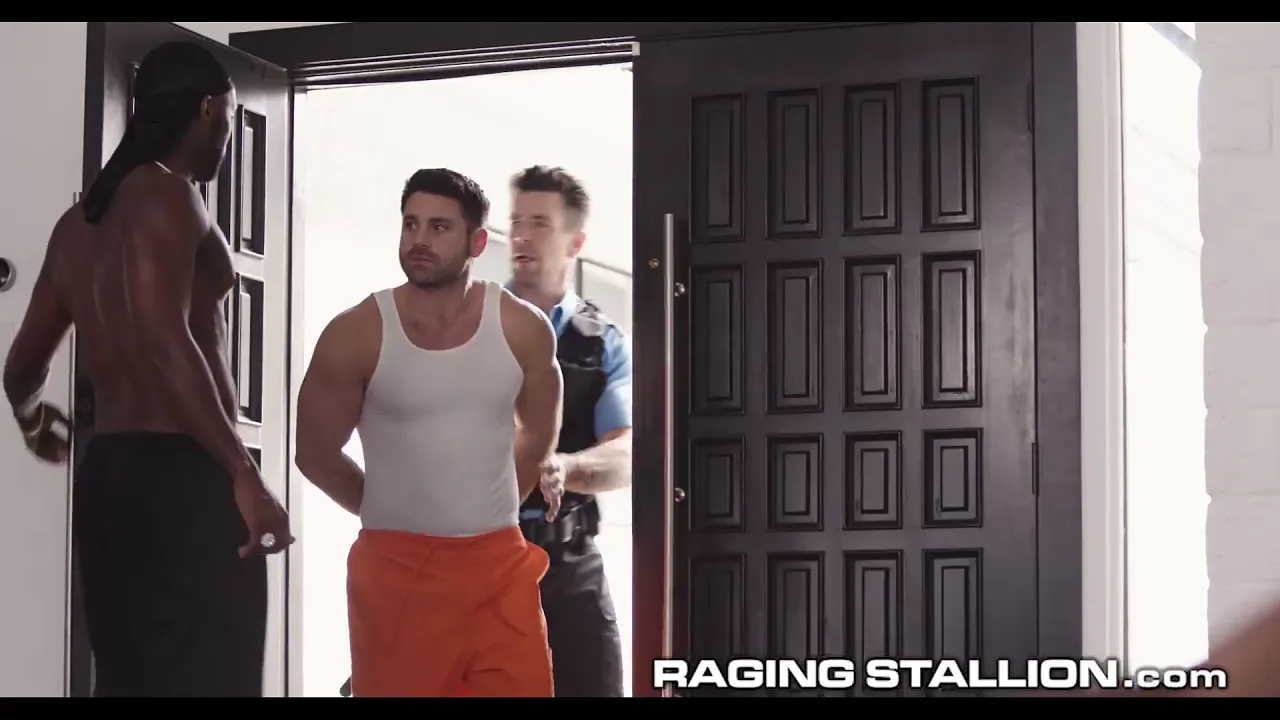 Bearded convict Andre Donovan gets banged out by BBC in raw gay scene with Beau Butler