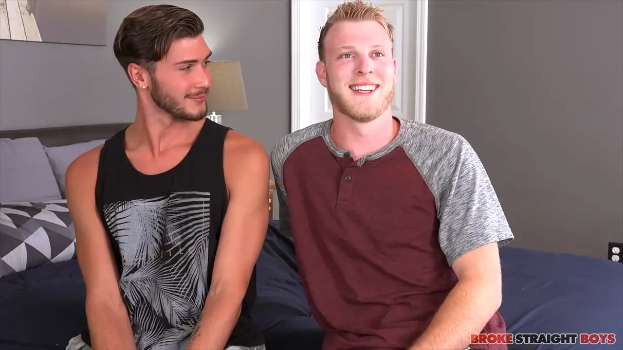 Straight college jocks Benjamin and Justin Dean have bareback sex
