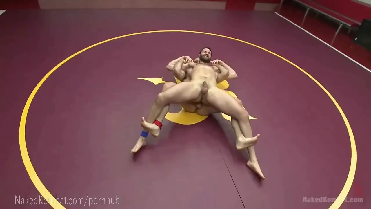 Athletic wrestler gets dominated and submits in a fetish bathroom wrestling match