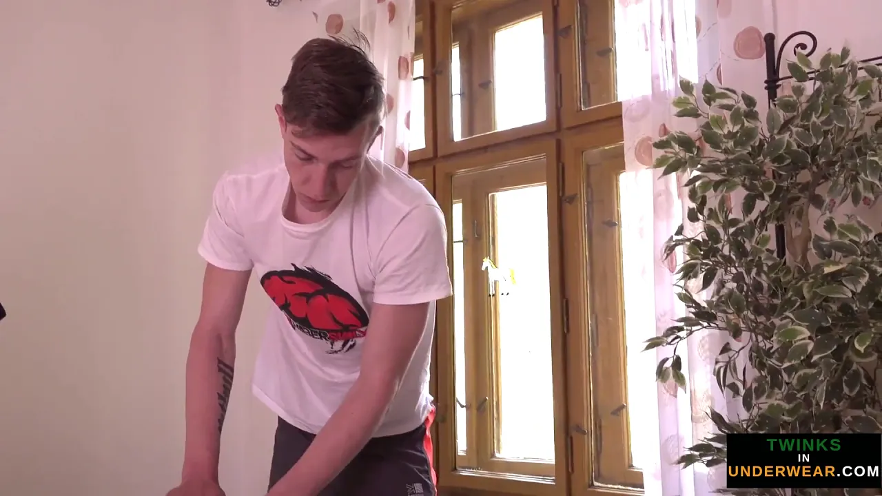 Twink stripped and wanked until cumshot