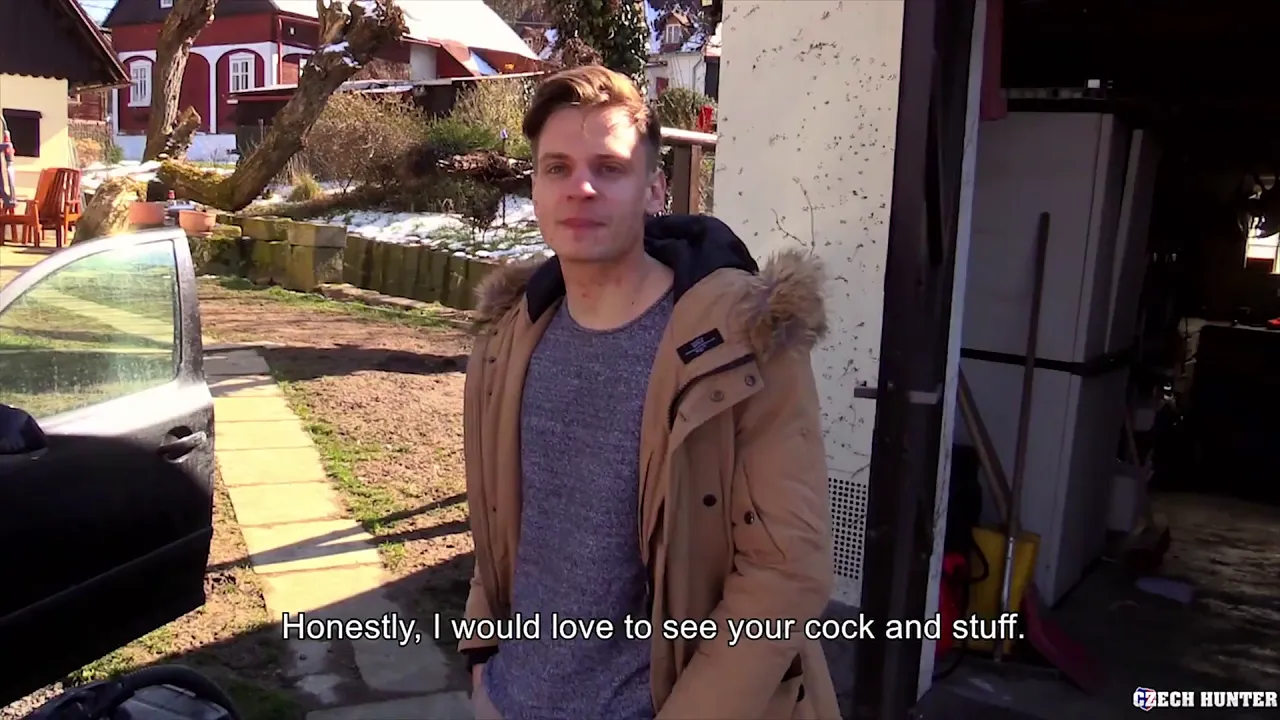 Straight guy sells his anal virginity to a Czech hunter for cash