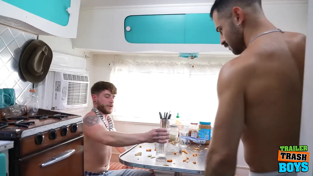 Colt Spence pounds bareback into hairy Latino Diego Vox's hole