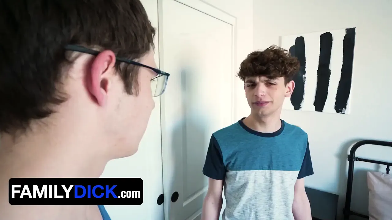 Gay stepbrothers Dakota and Zayne race to shower after playing outside