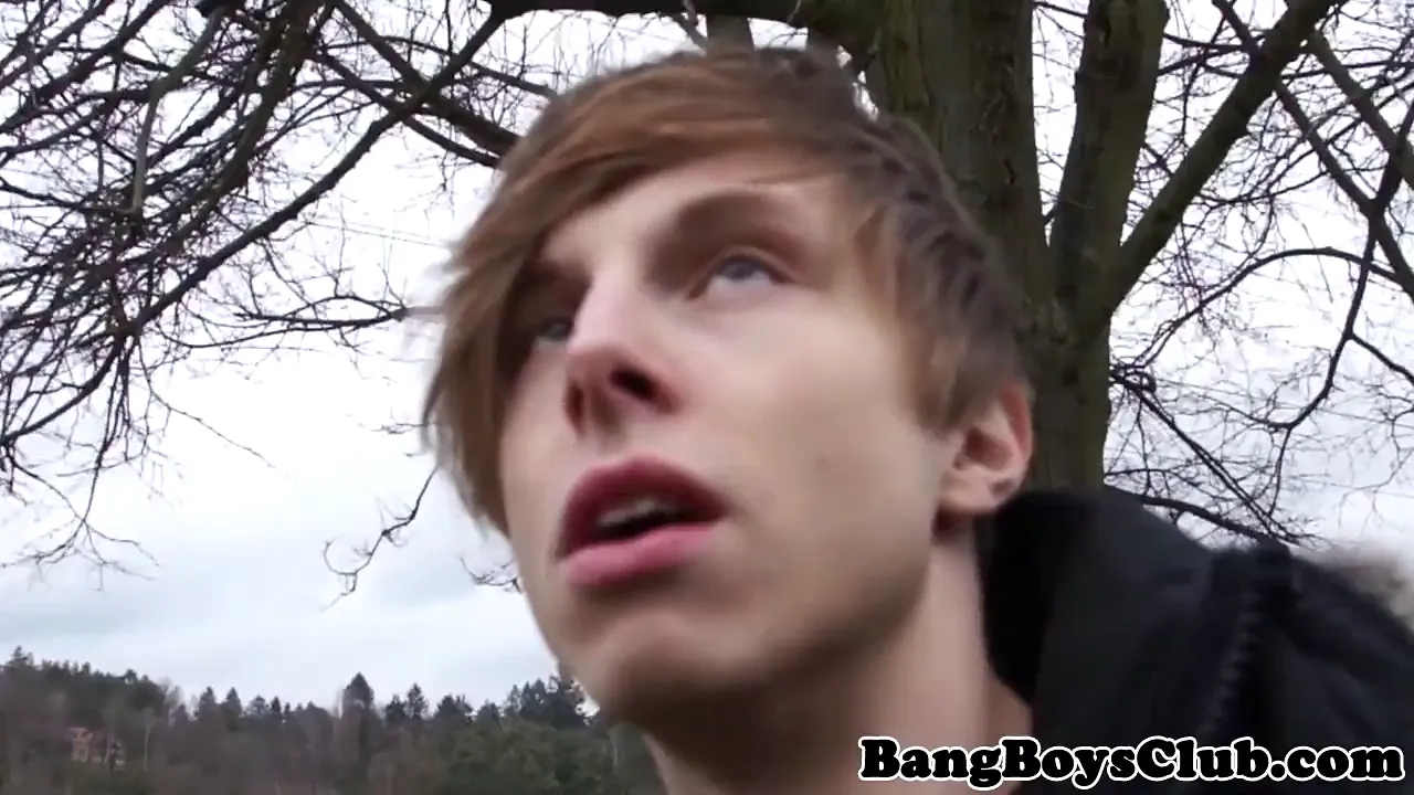 Euro amateur twink gets barebacked outdoors in POV gay sex