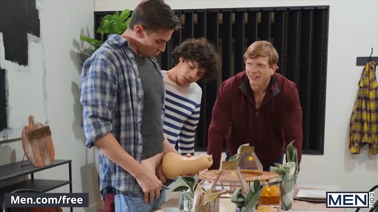 Gay orgy with hunks Nate Grimes, Jack Hunter and Kaleb Stryker