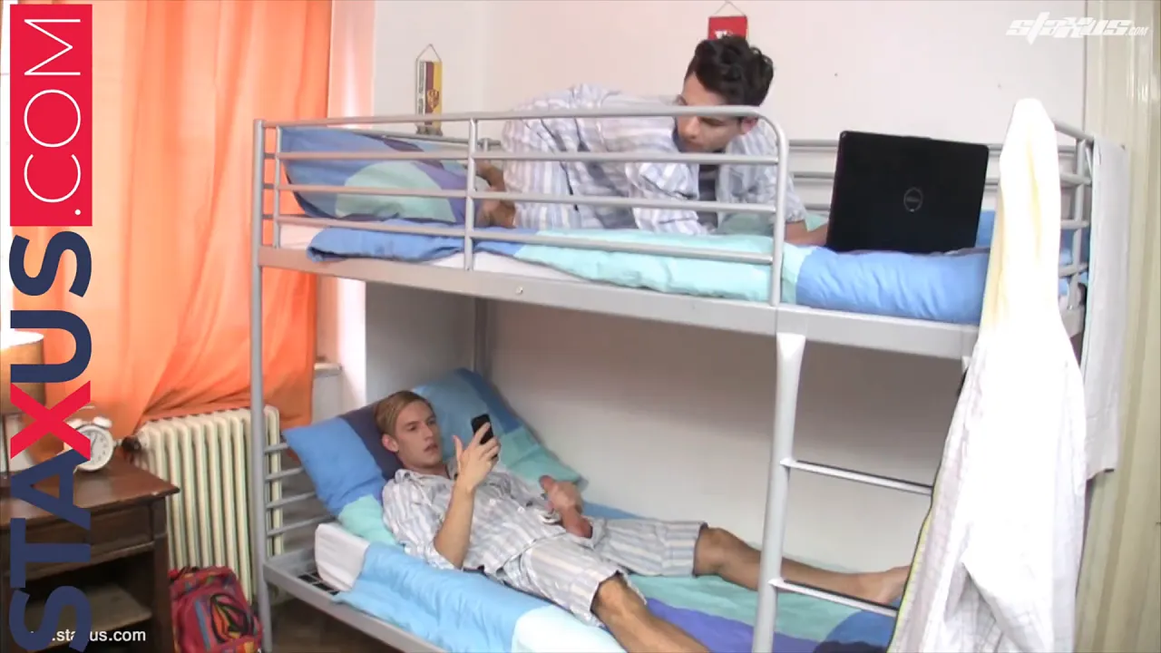 Two twinks have a spunk-soaked bareback fuckathon in pyjamas