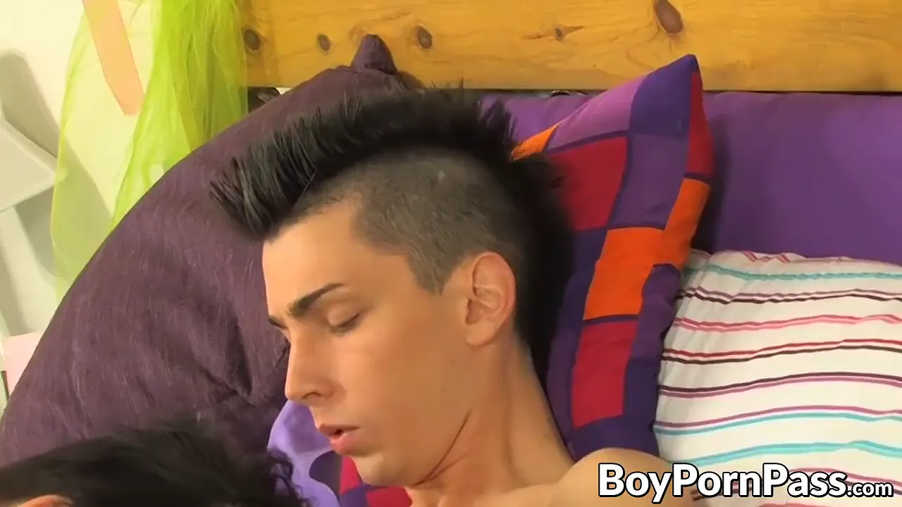 Two young emo boys suck and fuck each other's big cocks until they cum