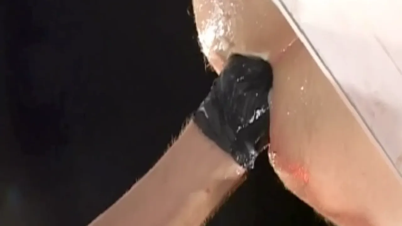Gay gloryhole public group fetish rough sex with a big cock and interracial cumshots