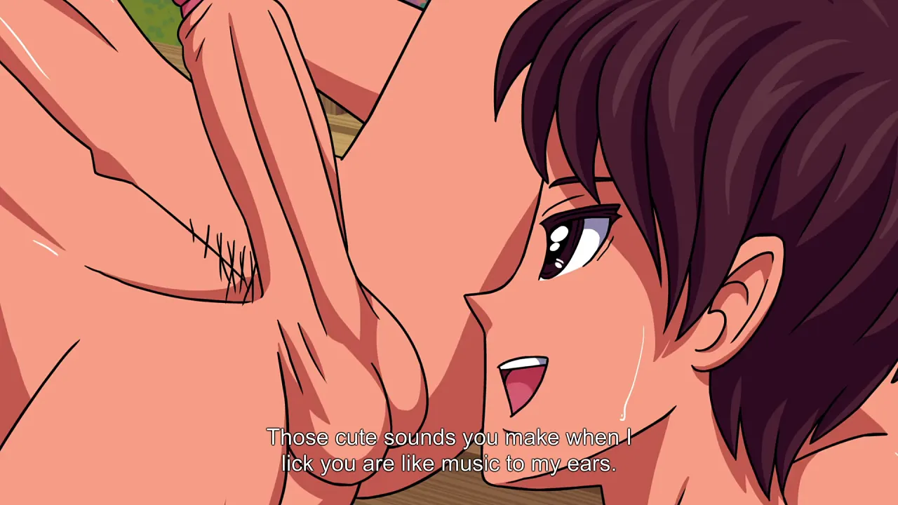 Japanese cartoon twink has uncut gay sex and cums
