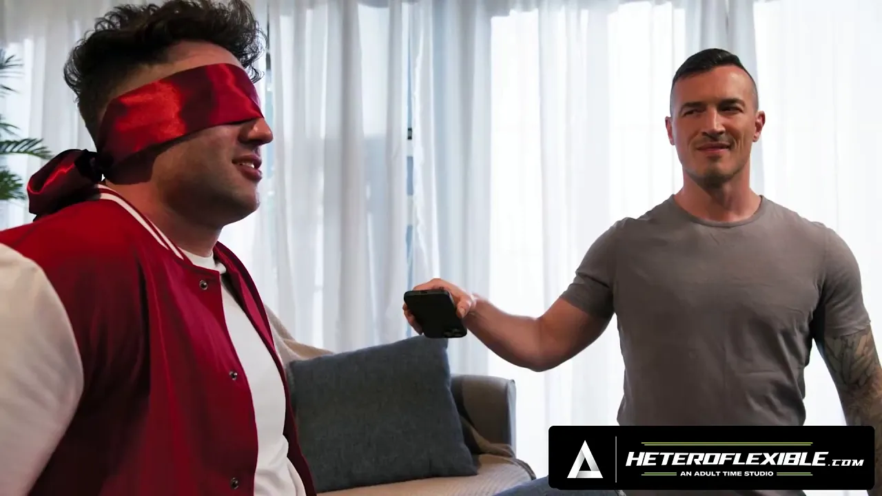 Bareback big cock blindfolded video