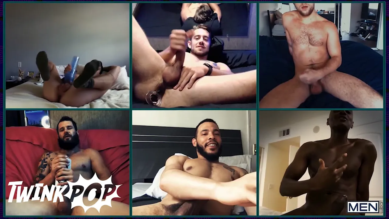Six hot gay studs play with their BBCs and cum together
