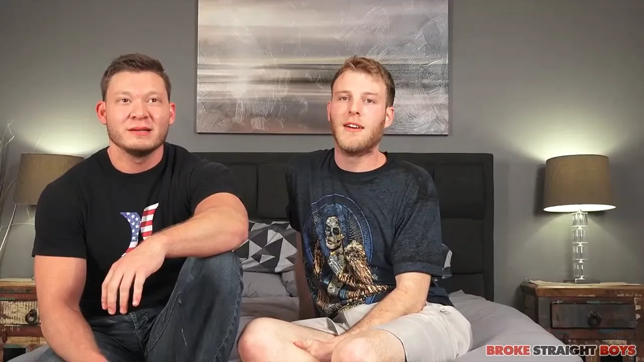 Straight college jocks get filled bareback by Aron's big gay cock