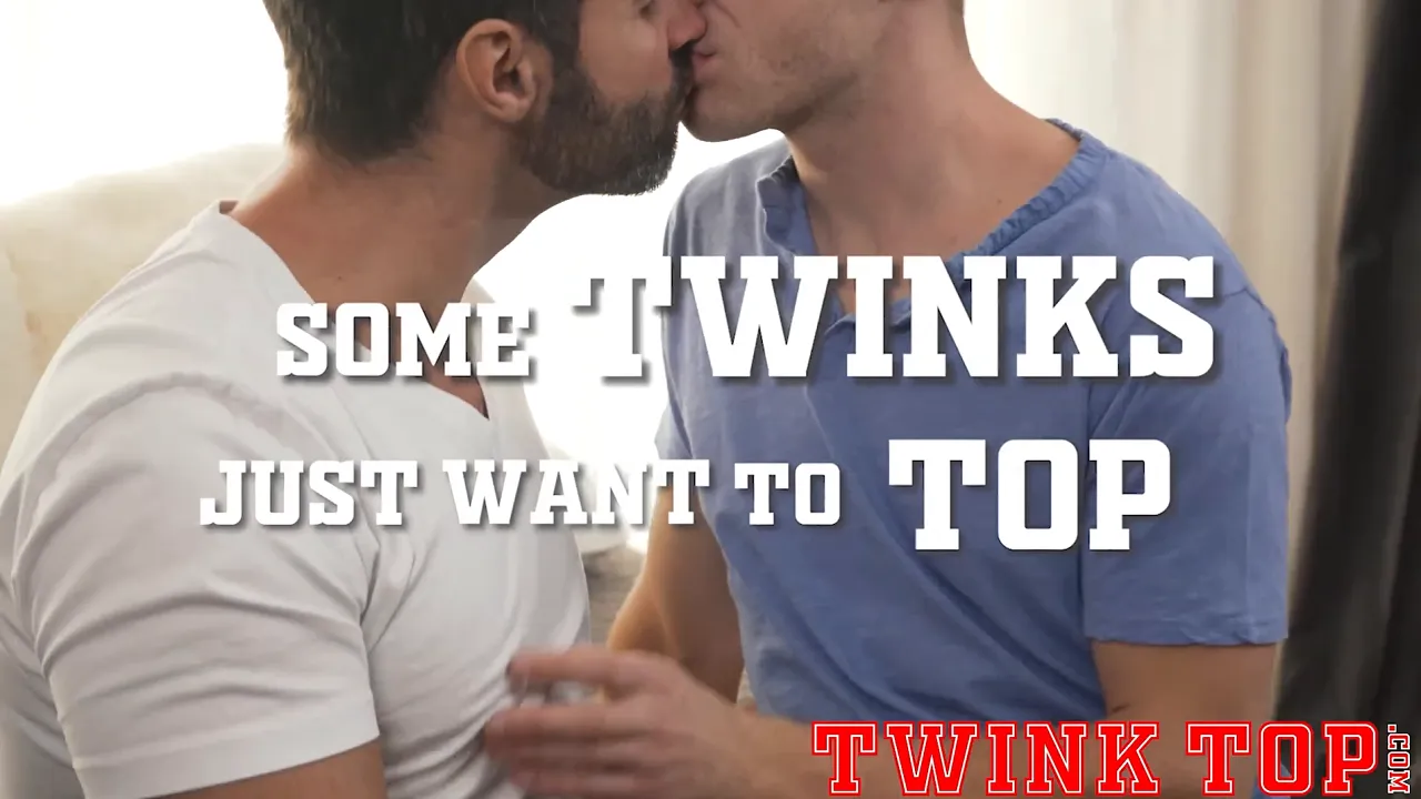 Twink top Logan Cross blows and fucks tattooed muscle DILF
