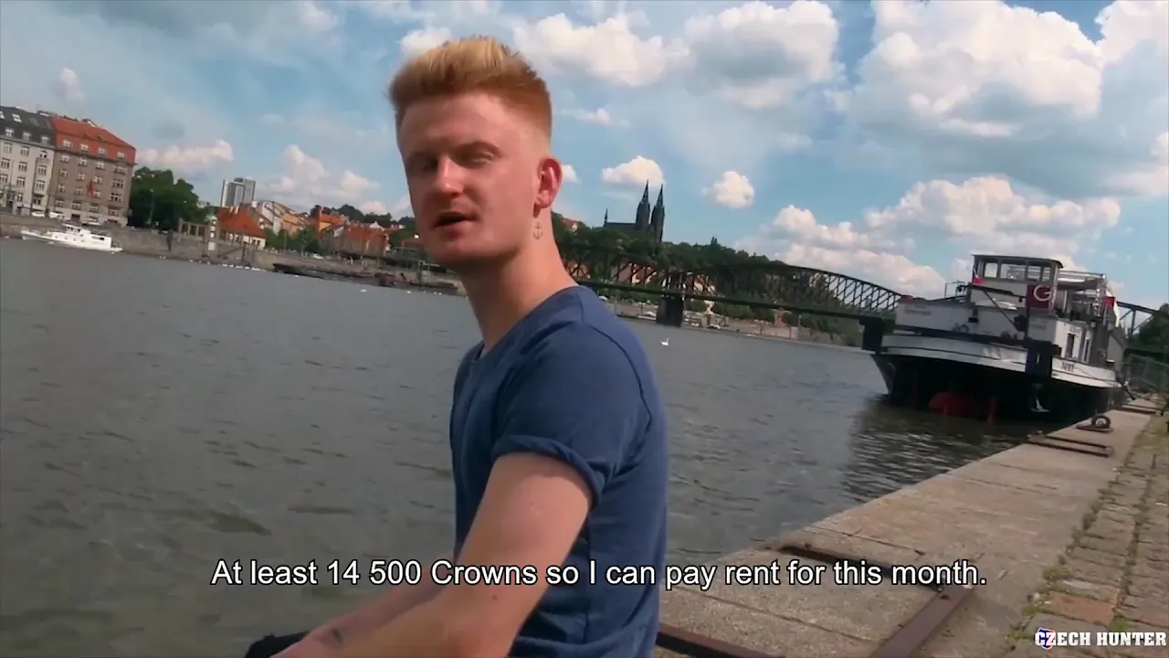 Straight guy gets his ass pounded bareback by twinky Czech hunter who pays him with a