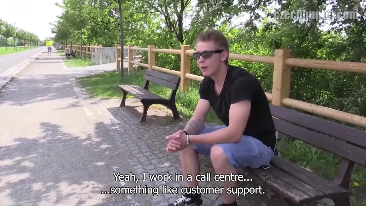 Straight park boy sucks cock and gets fucked for cash