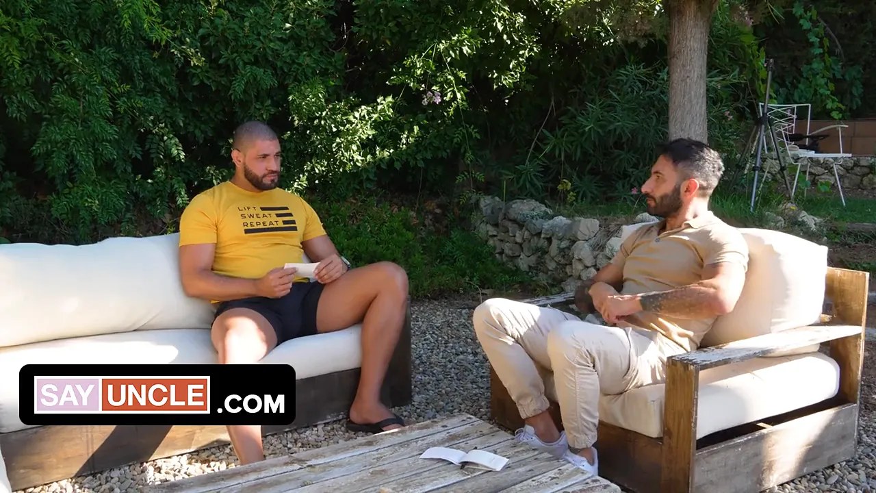 Straight man tempted by Johnny Viper's big cock and rough gay casting