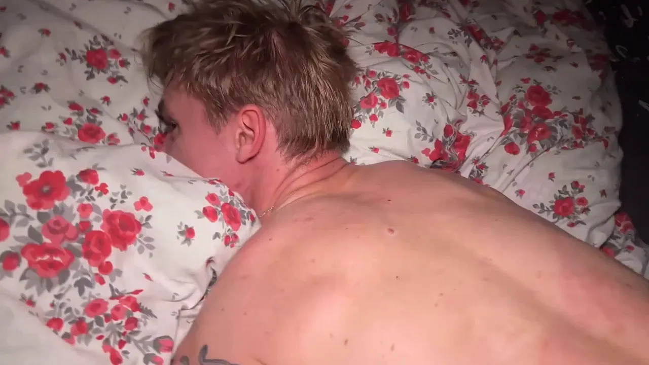 Twink has rough anal sex with stepdad and friend