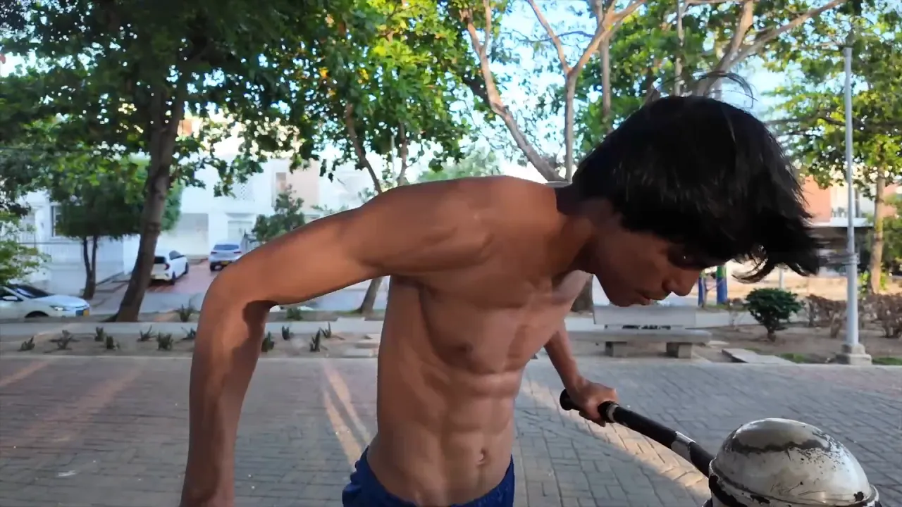 Fit Latino twink gets a long uncut cock handjob