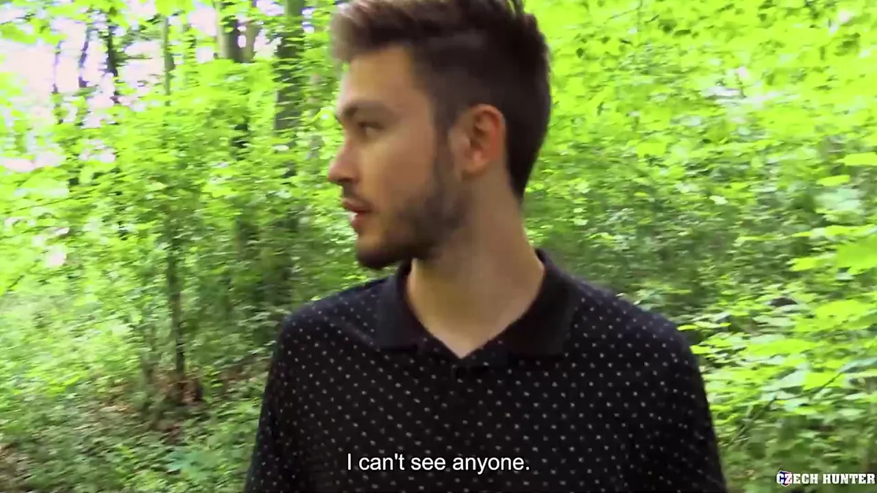Gay stranger lures shy guy Lukas into quick bareback public fuck