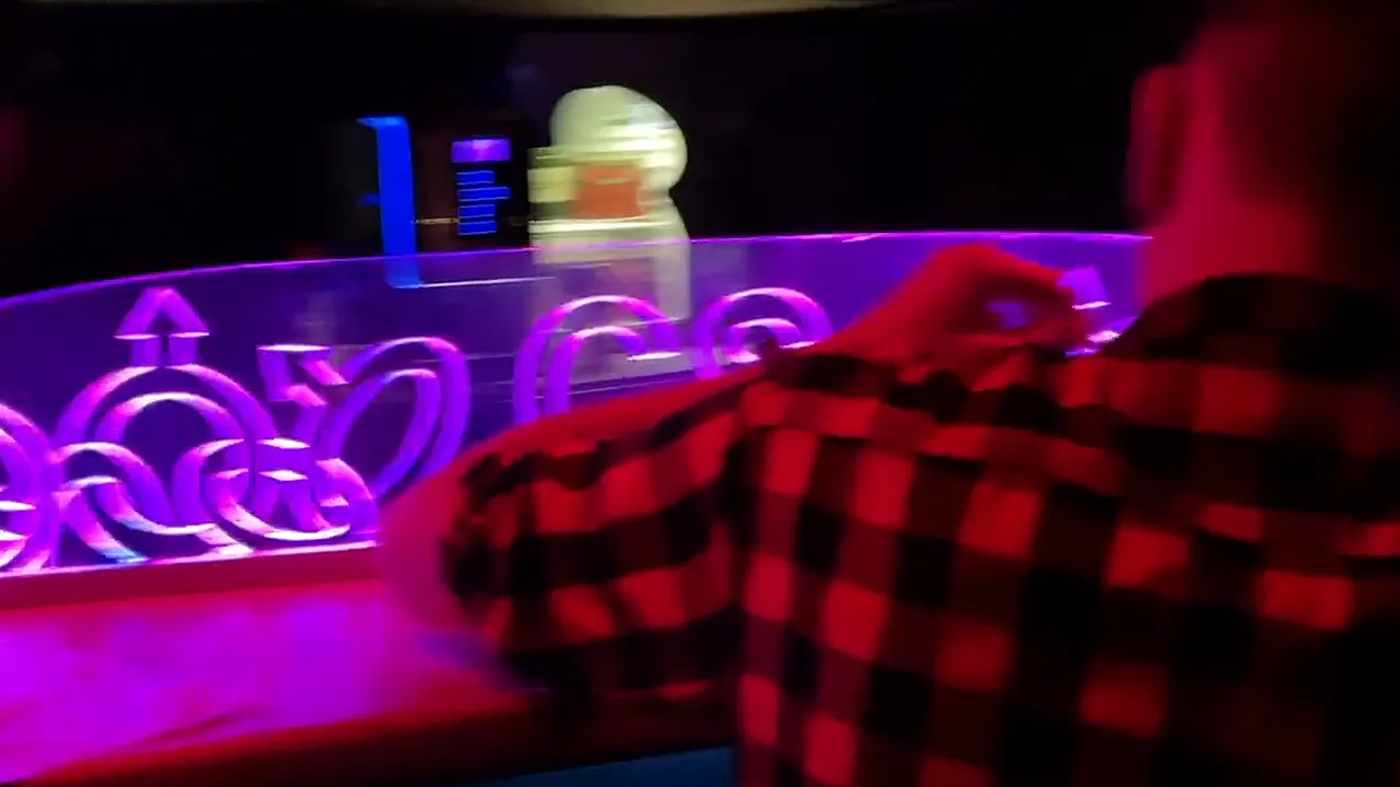 Gay man uses big cock to get a blowjob and handjob from the bartender at Central Station