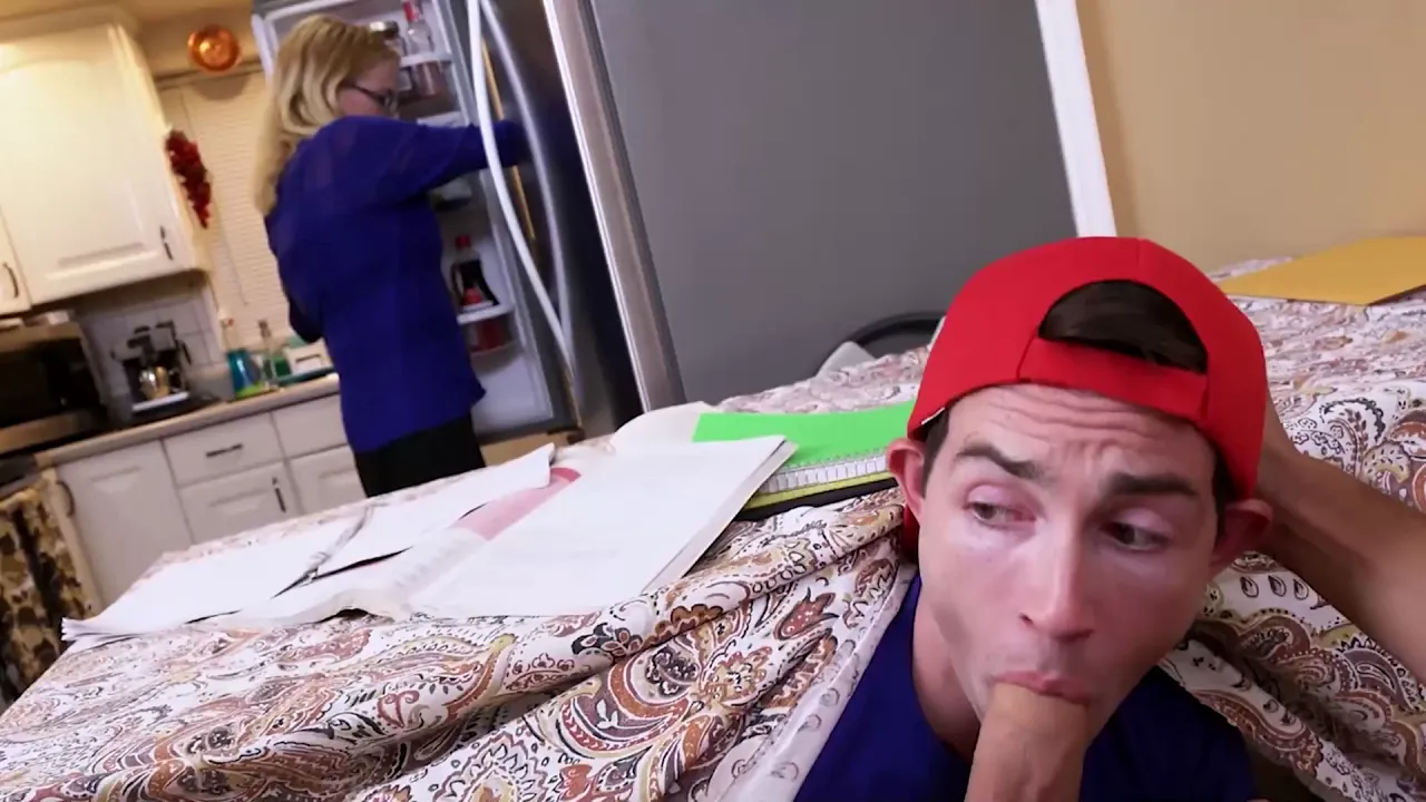 Gay stepfather fucks his stepson in various positions until he cums on his face