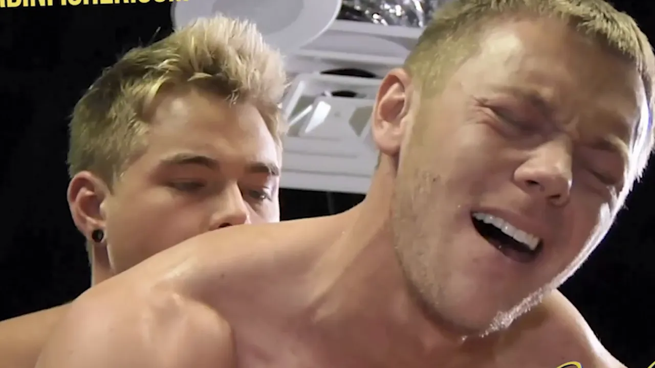 Straight college jocks Chase and Rocky have bareback anal sex